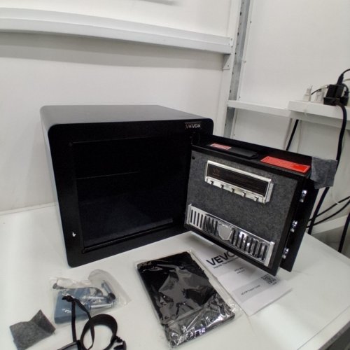 VEVOR STEEL SAFE WITH DIGITAL KEYPAD, KEYS AND FIREPROOF BAG - 15.75"X11.81"X13.78" - BLACK - (MODEL: SS-35) image 3