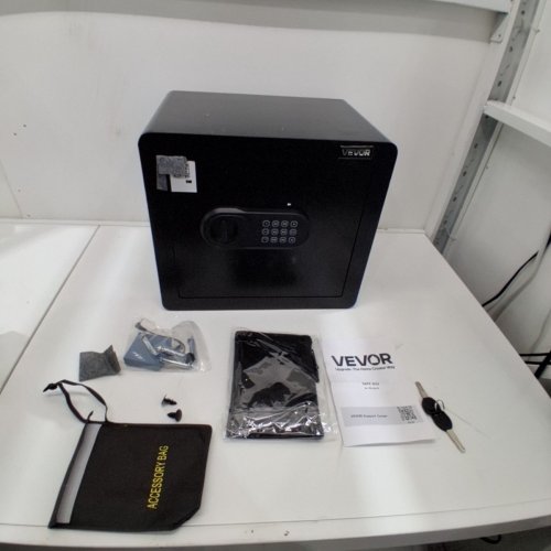 VEVOR STEEL SAFE WITH DIGITAL KEYPAD, KEYS AND FIREPROOF BAG - 15.75"X11.81"X13.78" - BLACK - (MODEL: SS-35) image 4