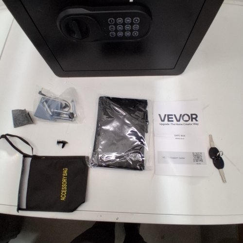 VEVOR STEEL SAFE WITH DIGITAL KEYPAD, KEYS AND FIREPROOF BAG - 15.75"X11.81"X13.78" - BLACK - (MODEL: SS-35) image 5