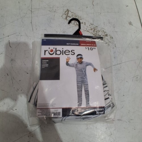 2PC BOYS RUBIES MUMMY COSTUME - SMALL (4-6) - WHITE / BLACK (ITEM: 1001654) image 2