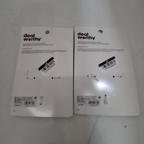 2 DEALWORTHY USB-A TO USB-C CHARGING CABLES - 5FT EACH - BLACK image 3