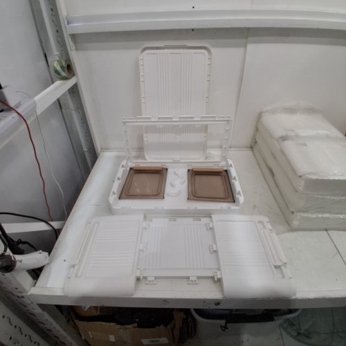4-TIER PLASTIC FOLDING STORAGE BINS WITH LID - 40" X 20" - WHITE image 2