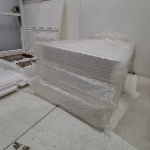 4-TIER PLASTIC FOLDING STORAGE BINS WITH LID - 40" X 20" - WHITE image 3