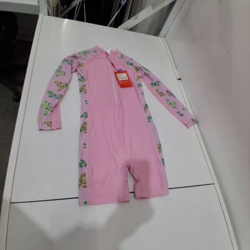 GIRL'S LONG SLEEVE ONE-PIECE SWIMSUIT - 9-10Y - PINK (STYLE: YY654) image 2