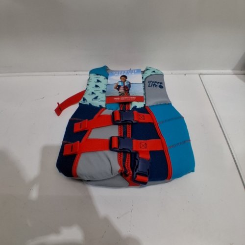 KIDS HYPERLITE INFANT CHILD PFD LIFE VEST - UP TO 55LBS - BLUE/GREY/RED (STYLE: 1819491) image 2
