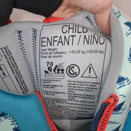KIDS HYPERLITE INFANT CHILD PFD LIFE VEST - UP TO 55LBS - BLUE/GREY/RED (STYLE: 1819491) image 4