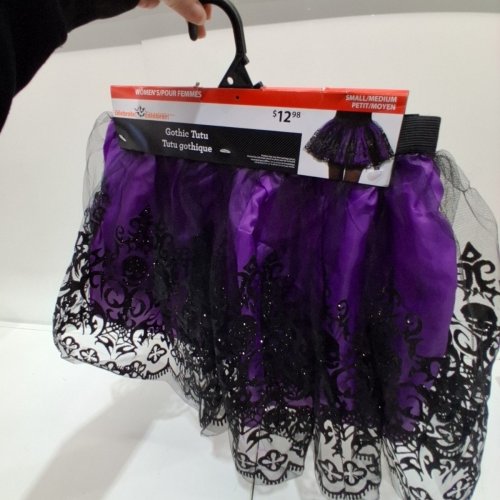 WOMEN'S WAY TO CELEBRATE GOTHIC TUTU -SMALL/LARGE - PURPLE / BLACK image 3