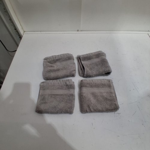 4PK SERENE HOME COLLECTION WASH CLOTHS - 13" X 13" - GREY (MODEL: 3412222) image 2