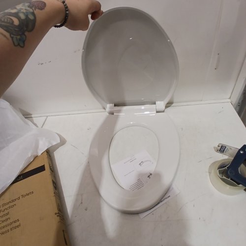 SAILTOK ELONGATED TOILET SEAT WITH SOFT CLOSE, WHITE image 3