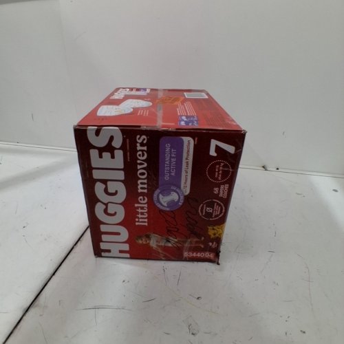 68PK HUGGIES LITTLE MOVERS BABY DIAPERS - SIZE 7 image 2