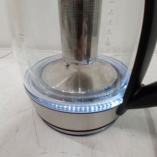 CHEFMAN DUAL-GLASS COOL TOUCH DIGITAL KETTLE WITH TEA INFUSER - 1500W - 1.7L - STAINLESS STEEL/BLACK (MODEL: RJ11-17-CTI-DG/1992747) image 2