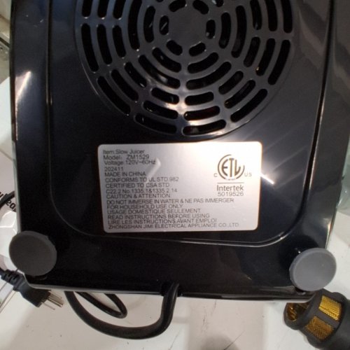 ANYBEAR MASTICATING COLD PRESS SLOW JUICER- WITH QUIET MOTOR (MODEL: ZM-1529) image 6