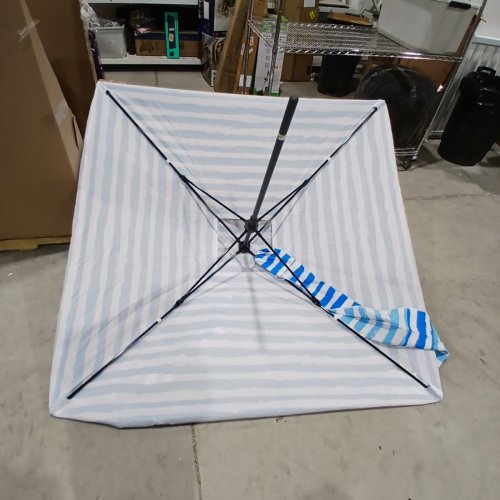 PORTABLE STRIPED BEACH CABANA TENT - 6FT X 6FT - BLUE/WHITE (MODEL: SSCA-01) image 4