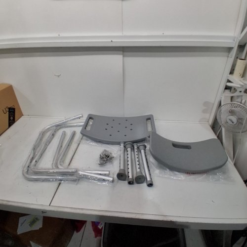 MEDLINE GUARDIAN DELUXE ALUMINUM BATH CHAIR - 400LBS CAP - GREY (MODEL: G2-101KRX1) image 2