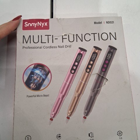 SNNYNYX CORDLESS ELECTRIC NAIL DRILL - PINK (MODEL: ND021) image 4
