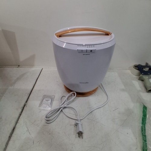 SERENELIFE LUXURY TOWEL WARMER BUCKET WITH LEMON FRAGRANCE - WHITE\BROWN image 4