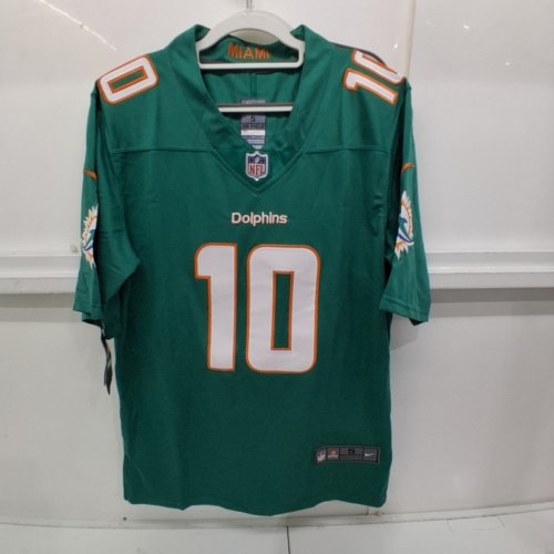 MENS NIKE MIAMI DOLPHINS NFL JERSEY - 10 HILL - SMALL - GREEN image 2