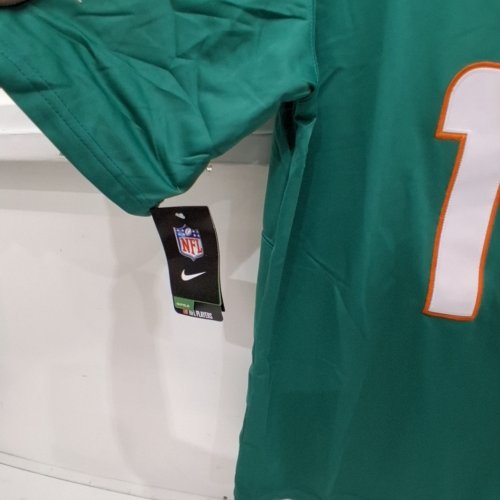MENS NIKE MIAMI DOLPHINS NFL JERSEY - 10 HILL - SMALL - GREEN image 3