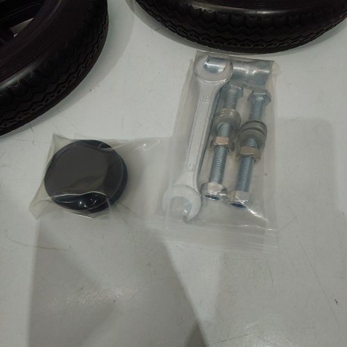 2PK MANUAL WHEELCHAIR REPLACEMENT WHEEL SET - 12" - BLACK image 3