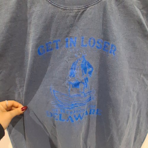 MEN'S OVERSIZED GRAPHIC T-SHIRT - LARGE - BLUE image 3