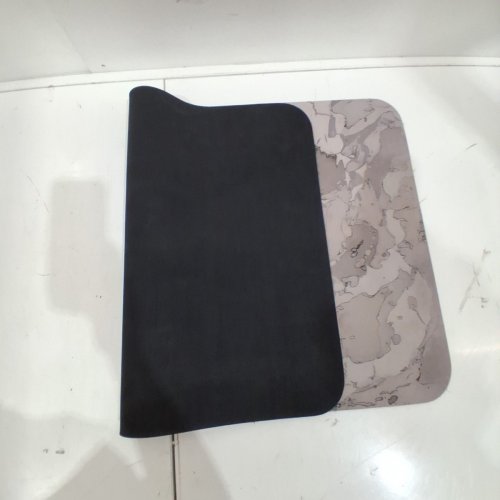 RECTANGULAR COMPUTER DESK MAT - 31.25" X 19.5" - GREY/WHITE MARBLE image 3