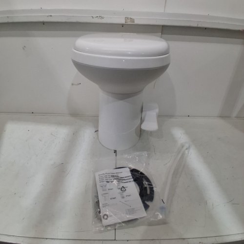 GRAVITY FLUSH TOILET FOOT PEDAL FLUSH FOR MOTORHOME CARAVAN TRAVEL - WHITE image 2
