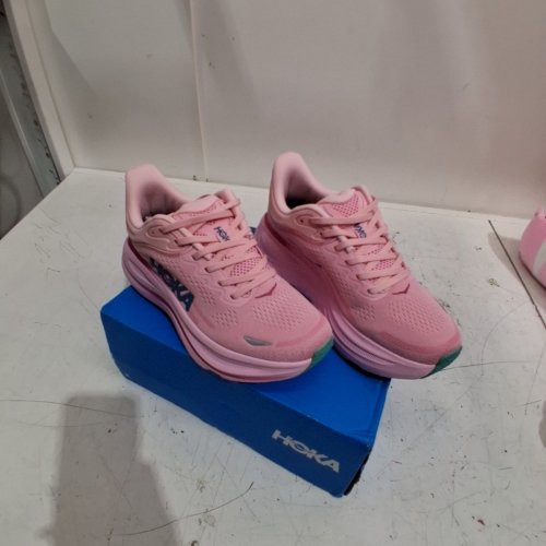 WOMEN'S HOKA BONDI 9 DUSK RUNNING SHOES - 7B - PINK (MODEL : 1162012/RSTP) image 2