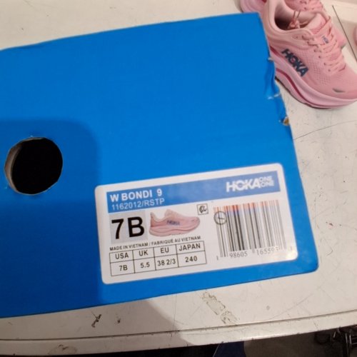 WOMEN'S HOKA BONDI 9 DUSK RUNNING SHOES - 7B - PINK (MODEL : 1162012/RSTP) image 5