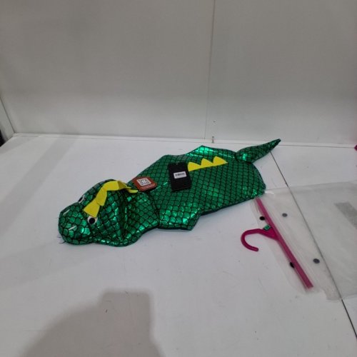 ONE PAW DINOSAUR DOG COSTUME- SMALL - GREEN AND YELLOW image 3