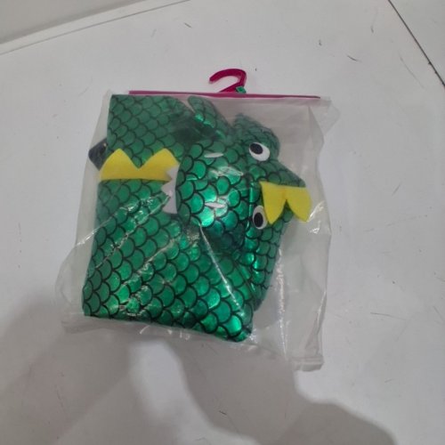 ONE PAW DINOSAUR DOG COSTUME- SMALL - GREEN AND YELLOW image 4