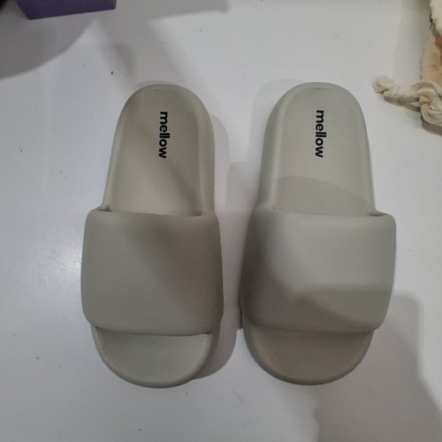 UNISEX MELLOW SOFT CLOUD SLIDES / SLIPPERS - MEN'S 7-8 / WOMEN'S 8-9 - CREAM (MODEL: ML05) image 2