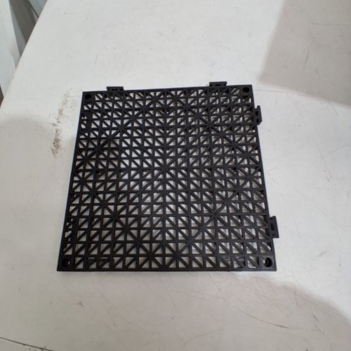 50PK MODULAR INTERLOCKING CUSHION - 12" X 12", SOFT PVC INTERLOCKING DRAINAGE FLOOR TILES, NON-SLIP - BLACK image 2