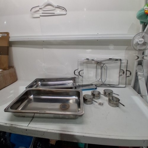 2PK GARVEE CHAFING DISH BUFFET SET - 8QT - SILVER image 2
