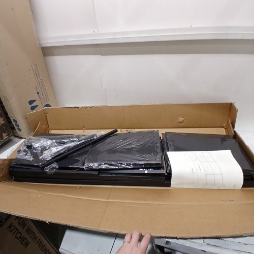 SOMDOT 8-DRAWER TV STAND DRESSER WITH POWER OUTLETS AND LED LIGHTS - 46" X 11" X 29" - BLACK (MODEL: TS102C05) image 2