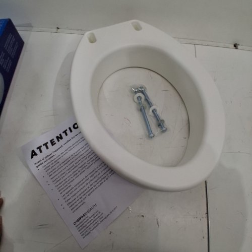 CAREX HEALTH BRANDS ELONGATED TOILET SEAT ELEVATOR - 300LBS CAP - 3.5" - WHITE (MODEL: B30800) image 2