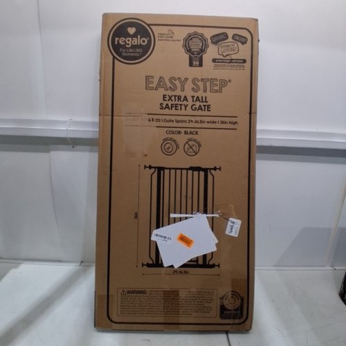 REGALO EASY STEP EXTRA WIDE WALK THRU GATE, PRESSURE MOUNT - 29'' TO 41.5'' - BLACK (1166 B DS) image 4