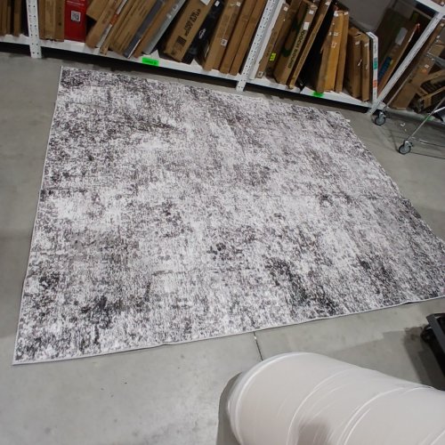 ABSTRACT AREA RUG - 8FT X 10FT - GRAY AND WHITE image 5