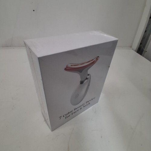 7 COLOR LED FACIAL MASSAGER WAND - RED LIGHT THERAPY - WHITE image 2