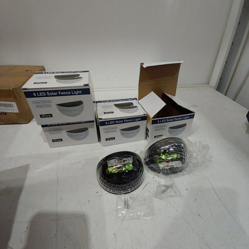 8PK HALF ROUND SOLAR POWERED LED WEATHER-RESISTANT FENCE LIGHTS - BLACK image 2