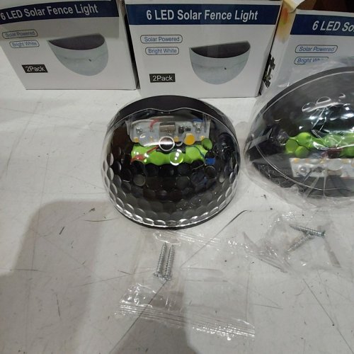 8PK HALF ROUND SOLAR POWERED LED WEATHER-RESISTANT FENCE LIGHTS - BLACK image 3