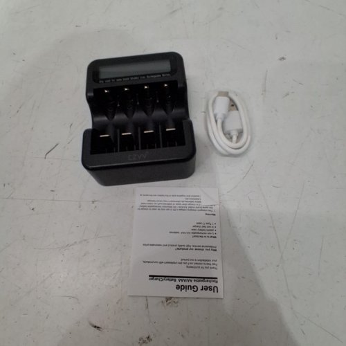 4PK CZVV RECHARGEABLE AA BATTERIES WITH SMART LCD CHARGER - 1.5 V- 3500MWH - BLACK (MODEL: Q032) image 3