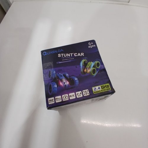 QUNREDA REMOTE CONTROL DOUBLE SIDED STUNT CAR - BLUE image 4