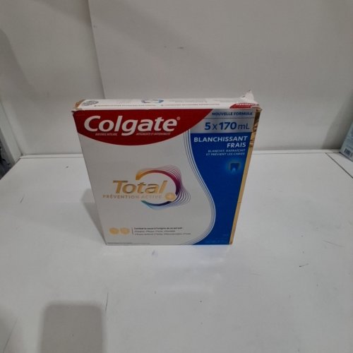5PK COLGATE TOTAL ACTIVE PREVENTION TOOTHPASTE - FRESH WHITENING - 170ML/EACH image 2