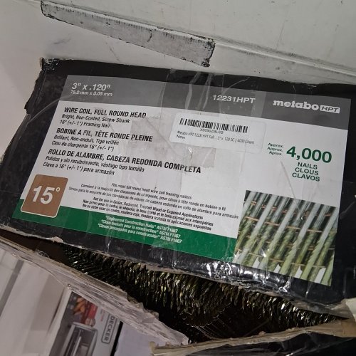 4000PK METABO HPT FULL ROUND HEAD WIRE COIL FRAMING NAILS - 3" X .120", 15° (MODEL: 12231HPT) image 3