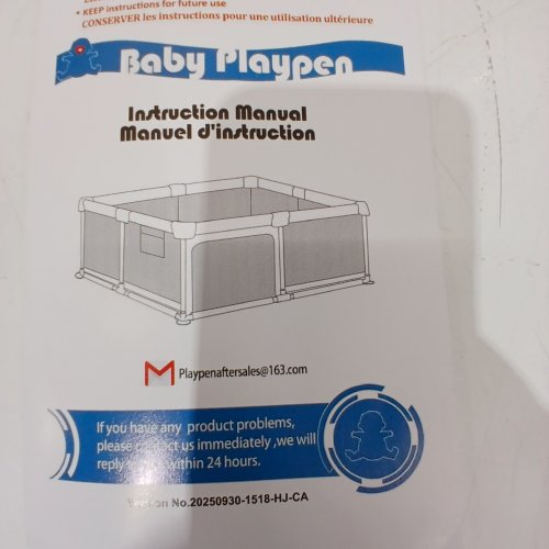 FLYING FISH SMALL BABY PLAYPEN WITH HAND PULLING RING - 47" X 47" - BEIGE (MODEL: PLAYPEN-01) image 4