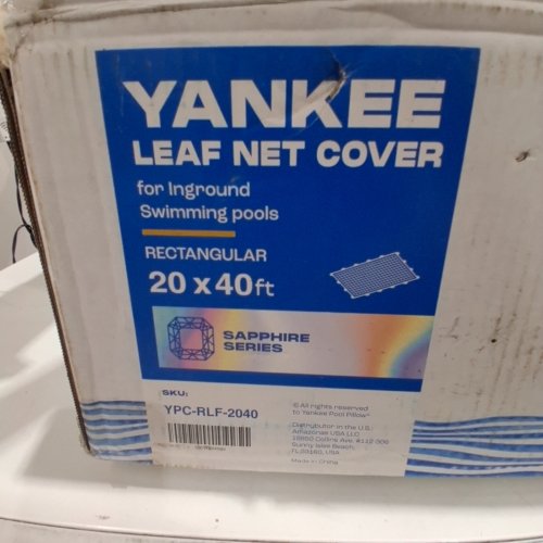 YANKEE RECTANGULAR INGROUND SWIMMING POOL LEAF NET COVER - 20FT X 40FT - BLACK (ITEM: YPC-RLF-2040) image 2