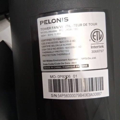 PELONIS OSCILLATING TOWER FAN WITH REMOTE CONTROL - 30" - BLACK (MODEL: PFZ30R0APKBC) image 5