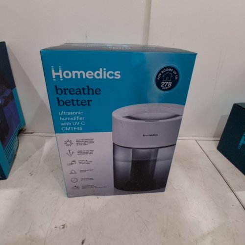HOMEDICS TOTAL COMFORT UV-C ULTRASONIC HUMIDIFIER, LEAK RESISTANT DESIGN, 0.97 GALLON TANK, 35 HOUR RUN TIME - WHITE (MODEL:UHE-CMTF45) image 2