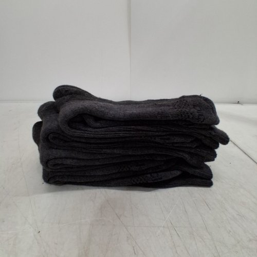 4PR MEN'S DICKIES DRI-TECH CREW PERFORMANCE WORK SOCKS - 6-12 SHOE SIZE - BLACK/GREY image 2