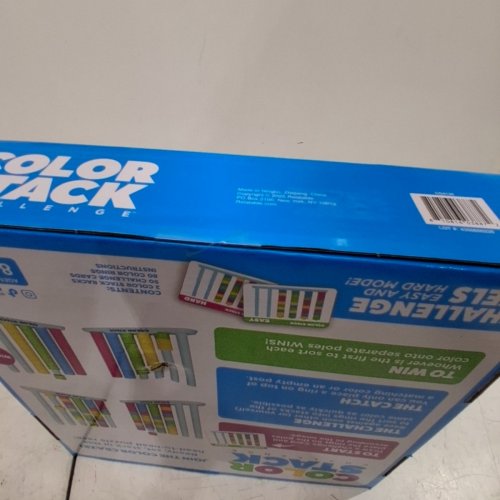 RELATABLE COLOR STACK CHALLENGE GAME WITH 2 RACKS, 50 CARDS AND 80 RINGS -BLUE image 3